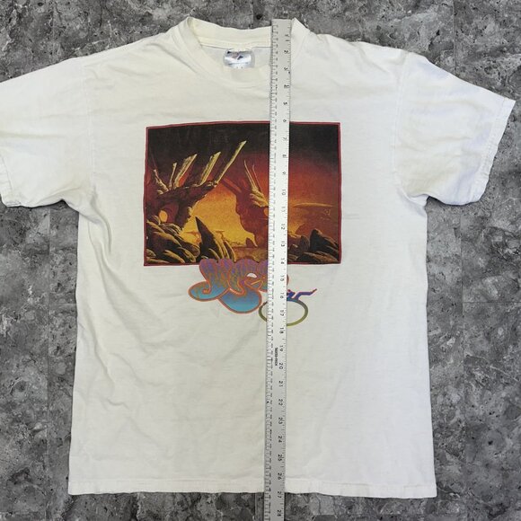 Vintage Yes Rock Band Y2K Tour T-Shirt Size L 35th Anniversary White - Picture 5 of 5